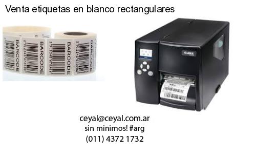 Venta etiquetas en blanco rectangulares