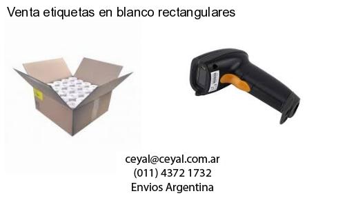 Venta etiquetas en blanco rectangulares