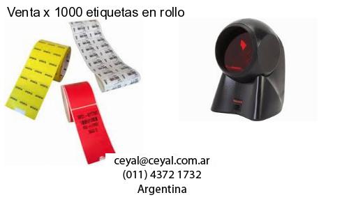 Venta x 1000 etiquetas en rollo
