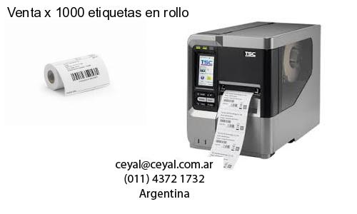 Venta x 1000 etiquetas en rollo