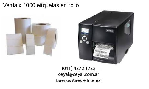 Venta x 1000 etiquetas en rollo