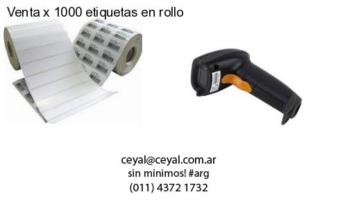 Venta x 1000 etiquetas en rollo