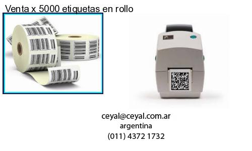 Venta x 5000 etiquetas en rollo