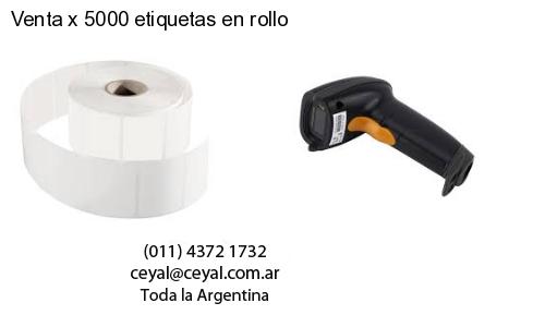 Venta x 5000 etiquetas en rollo