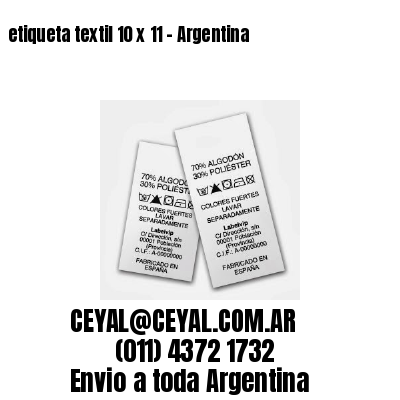 etiqueta textil 10 x 11 - Argentina
