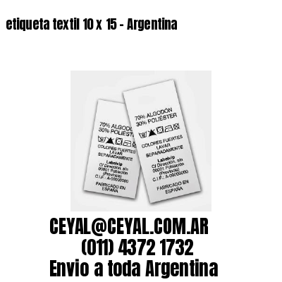 etiqueta textil 10 x 15 - Argentina