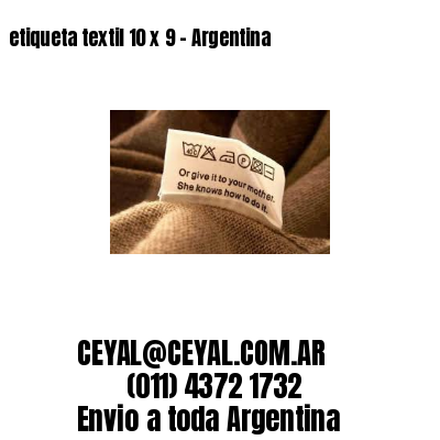 etiqueta textil 10 x 9 - Argentina