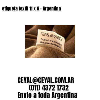 etiqueta textil 11 x 6 - Argentina