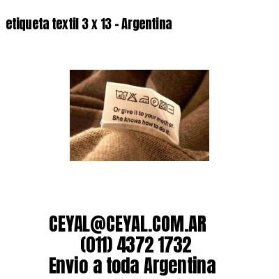 etiqueta textil 3 x 13 – Argentina