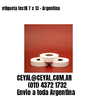 etiqueta textil 7 x 13 - Argentina