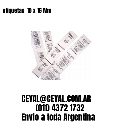 etiquetas  10 x 16 Mm