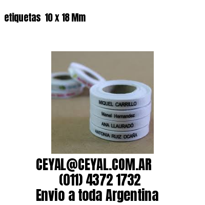 etiquetas  10 x 18 Mm