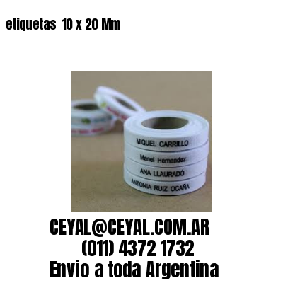 etiquetas  10 x 20 Mm