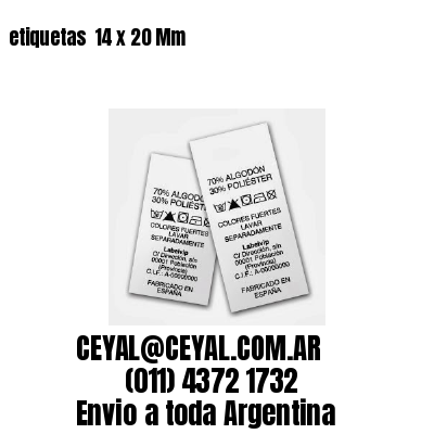 etiquetas  14 x 20 Mm