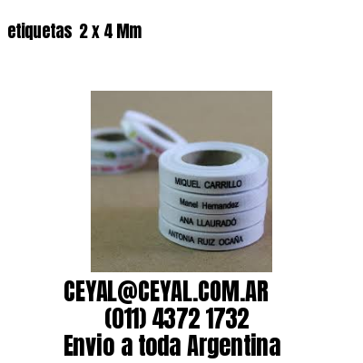 etiquetas  2 x 4 Mm