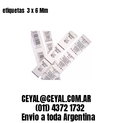 etiquetas  3 x 6 Mm