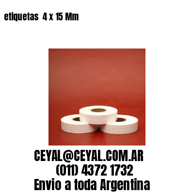 etiquetas  4 x 15 Mm