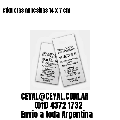 etiquetas adhesivas 14 x 7 cm