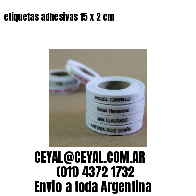 etiquetas adhesivas 15 x 2 cm