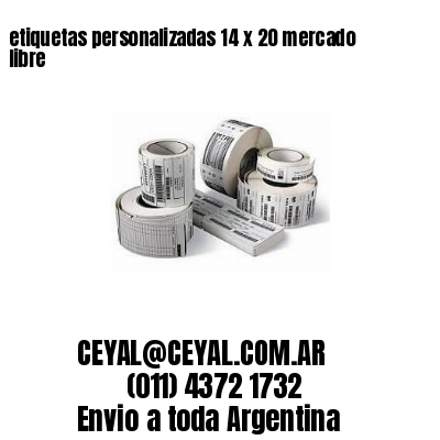 etiquetas personalizadas 14 x 20 mercado libre