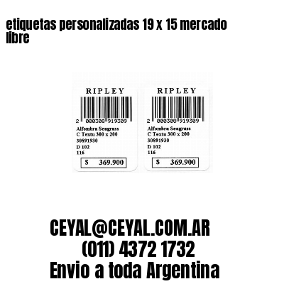etiquetas personalizadas 19 x 15 mercado libre