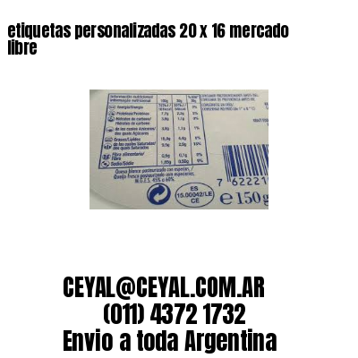 etiquetas personalizadas 20 x 16 mercado libre