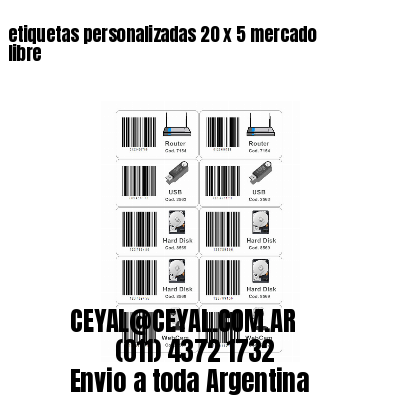 etiquetas personalizadas 20 x 5 mercado libre