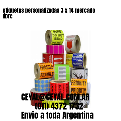 etiquetas personalizadas 3 x 14 mercado libre