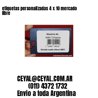 etiquetas personalizadas 4 x 10 mercado libre