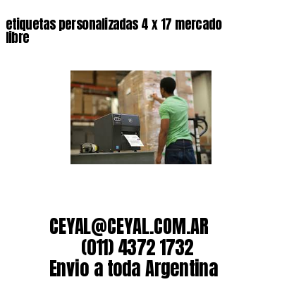 etiquetas personalizadas 4 x 17 mercado libre