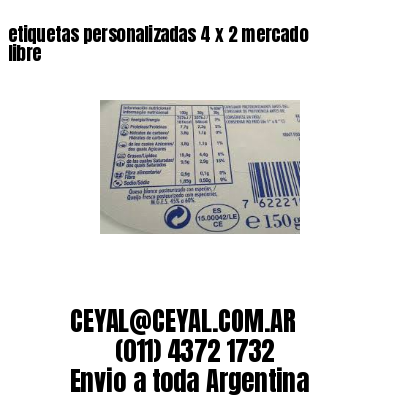 etiquetas personalizadas 4 x 2 mercado libre