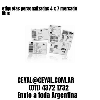 etiquetas personalizadas 4 x 7 mercado libre
