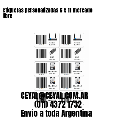 etiquetas personalizadas 6 x 11 mercado libre