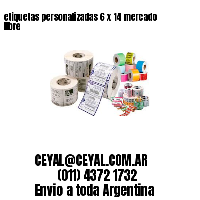 etiquetas personalizadas 6 x 14 mercado libre