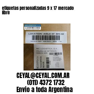 etiquetas personalizadas 9 x 17 mercado libre