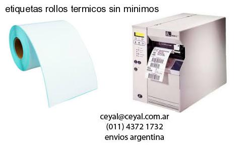 etiquetas rollos termicos sin minimos