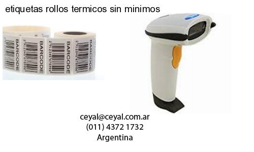 etiquetas rollos termicos sin minimos