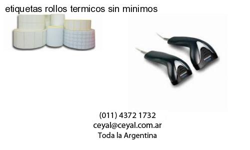 etiquetas rollos termicos sin minimos