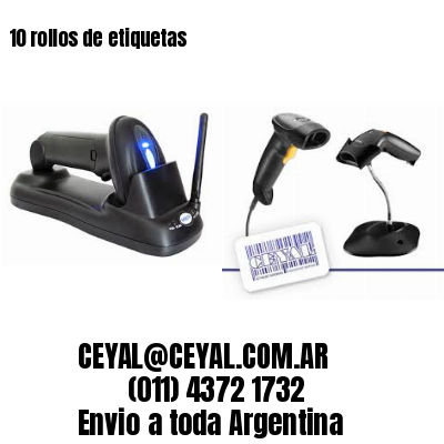 10 rollos de etiquetas