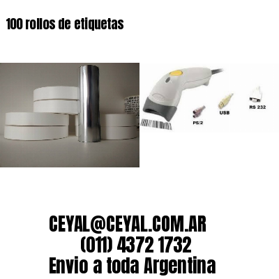 100 rollos de etiquetas