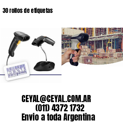 30 rollos de etiquetas