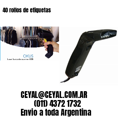 40 rollos de etiquetas