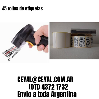 45 rollos de etiquetas