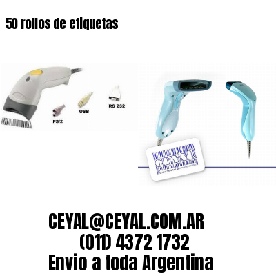 50 rollos de etiquetas