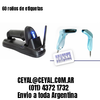 60 rollos de etiquetas