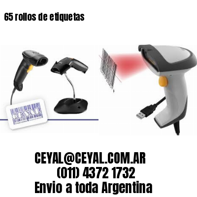65 rollos de etiquetas