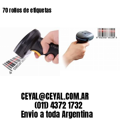 70 rollos de etiquetas