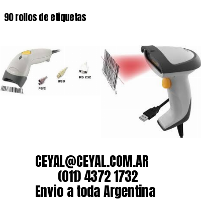 90 rollos de etiquetas
