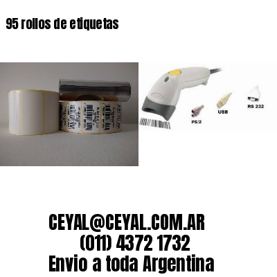 95 rollos de etiquetas