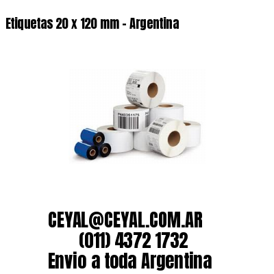 Etiquetas 20 x 120 mm - Argentina